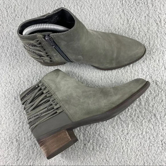 STEVE Madden Chily Ankle Booties Womens Size 6.5 M Boots Green Zip Closure Chain - Picture 12 of 12